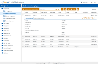 CMDBuild user interface